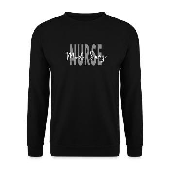 Medical Surgical Nurse - Unisex Sweatshirt - black - Front - Alina (178cm) & Michal (187cm)