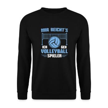 Volleyball Beachvolleyball Volleyballspieler - Unisex Pullover - Schwarz - Vorne - Alina (178cm) & Michal (187cm)