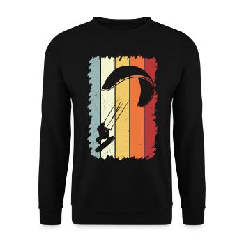 Kitesurfer Kiteboard Kitesurfen Kitesurf - Unisex Pullover - Schwarz - Vorne - Alina (178cm) & Michal (187cm)