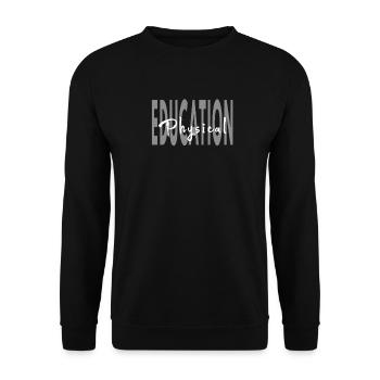 Physical Education PE Teacher - Unisex Sweatshirt - black - Front - Alina (178cm) & Michal (187cm)