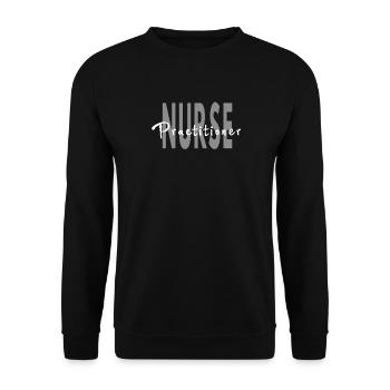 Emergency ICU Nurse Practitioner - Unisex Sweatshirt - black - Front - Alina (178cm) & Michal (187cm)