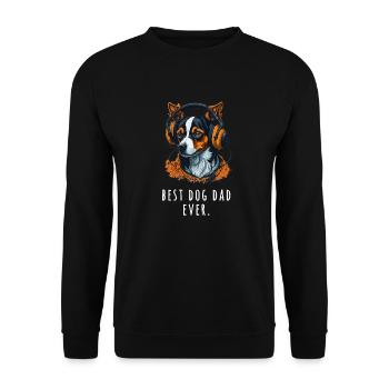 best dog dad ever - Unisex Sweatshirt - black - Front - Alina (178cm) & Michal (187cm)