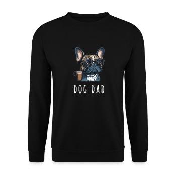 dog dad french bulldog - Unisex Sweatshirt - black - Front - Alina (178cm) & Michal (187cm)