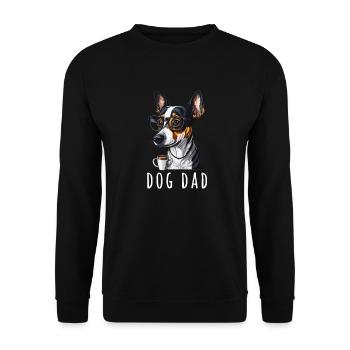 rat terrier dog dad - Unisex Sweatshirt - black - Front - Alina (178cm) & Michal (187cm)