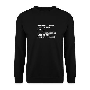 computer science funny programmers - Unisex Sweatshirt - black - Front - Alina (178cm) & Michal (187cm)