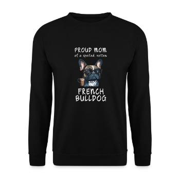 frenchie mom french bulldog - Unisex Sweatshirt - black - Front - Alina (178cm) & Michal (187cm)