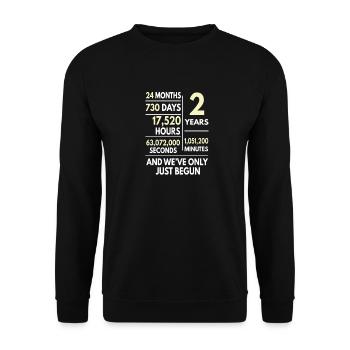 2nd Year Anniversary - Unisex Sweatshirt - black - Front - Alina (178cm) & Michal (187cm)
