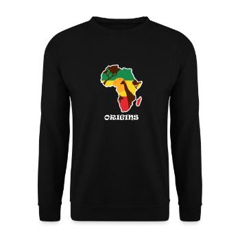African Origins - Unisex Sweatshirt - black - Front - Alina (178cm) & Michal (187cm)