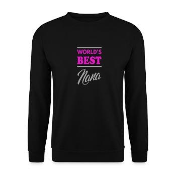 worlds best nana - Unisex Sweatshirt - black - Front - Alina (178cm) & Michal (187cm)