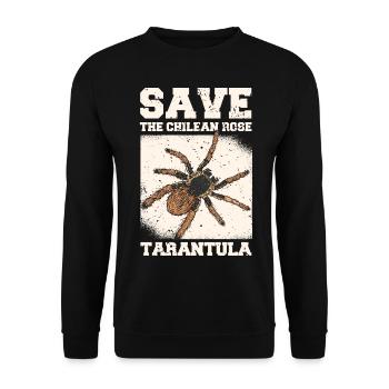 Tarantula Haustier Spinne Tarantulas Spinnen Tiere - Unisex Pullover - Schwarz - Vorne - Alina (178cm) & Michal (187cm)