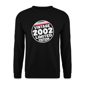 Vintage 2002 Birthday Gift Birthday Party - Unisex Sweatshirt - black - Front - Alina (178cm) & Michal (187cm)