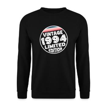 Vintage 1994 Birthday Gift Birthday Party - Unisex Sweatshirt - black - Front - Alina (178cm) & Michal (187cm)