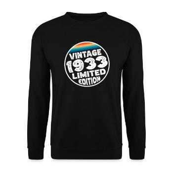 Édition limitée depuis 1933 Cadeau d’anniversaire - Sweat-shirt Unisexe - noir - Devant - Alina (178cm) & Michal (187cm)
