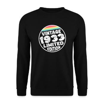 Édition limitée depuis 1933 Cadeau d’anniversaire - Sweat-shirt Unisexe - noir - Devant - Alina (178cm) & Michal (187cm)