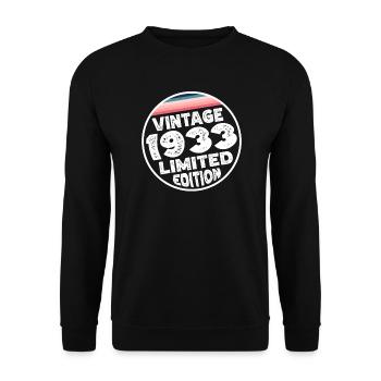 Édition limitée depuis 1933 Cadeau d’anniversaire - Sweat-shirt Unisexe - noir - Devant - Alina (178cm) & Michal (187cm)