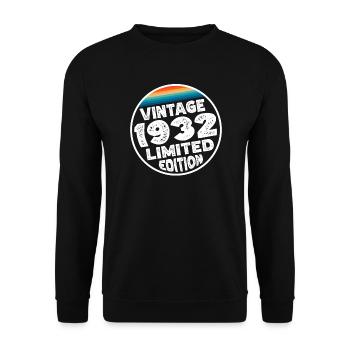 Édition limitée depuis 1932 Cadeau d’anniversaire - Sweat-shirt Unisexe - noir - Devant - Alina (178cm) & Michal (187cm)
