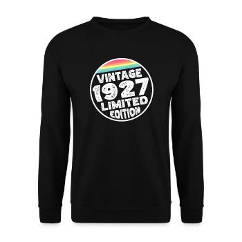 Limited Edition since 1927 Geburtstag Geschenk - Unisex Pullover - Schwarz - Vorne - Alina (178cm) & Michal (187cm)