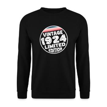 Edition Limitée depuis 1924 Cadeau d’anniversaire - Sweat-shirt Unisexe - noir - Devant - Alina (178cm) & Michal (187cm)