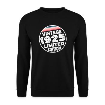 Limited Edition since 1925 Geburtstag Geschenk - Unisex Pullover - Schwarz - Vorne - Alina (178cm) & Michal (187cm)