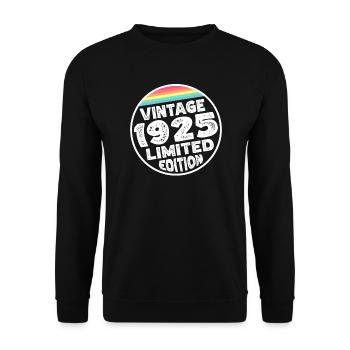 Limited Edition since 1925 Geburtstag Geschenk - Unisex Pullover - Schwarz - Vorne - Alina (178cm) & Michal (187cm)