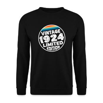 Édition limitée depuis 1924, cadeau d'anniversaire - Sweat-shirt Unisexe - noir - Devant - Alina (178cm) & Michal (187cm)