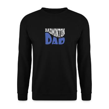 badminton dad - Unisex Sweatshirt - black - Front - Alina (178cm) & Michal (187cm)