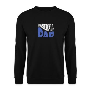 baseball dad - Unisex Sweatshirt - black - Front - Alina (178cm) & Michal (187cm)