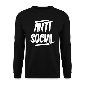 AntiSocial II W - Sweat-shirt Unisexe - noir - Devant - Alina (178cm) & Michal (187cm)