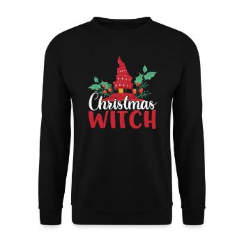 Christmas Witch Christmas Gifts - Unisex Sweatshirt - black - Front - Alina (178cm) & Michal (187cm)
