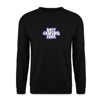 best grandpa ever - Unisex Sweatshirt - black - Front - Alina (178cm) & Michal (187cm)