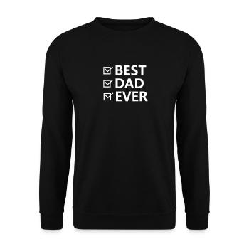 best dad ever - Unisex Sweatshirt - black - Front - Alina (178cm) & Michal (187cm)