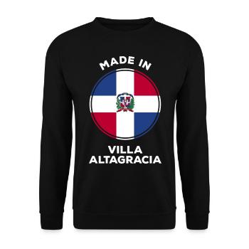 Puerto Rico | Puerto Ricaner Flagge Geschenkideen - Unisex Pullover - Schwarz - Vorne - Alina (178cm) & Michal (187cm)