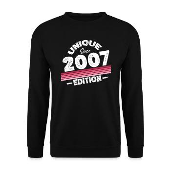 Unique depuis 2007 Edition Anniversaire Millésime 2007 - Sweat-shirt Unisexe - noir - Devant - Alina (178cm) & Michal (187cm)