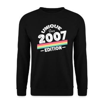 Unique depuis 2007 Edition Anniversaire Millésime 2007 - Sweat-shirt Unisexe - noir - Devant - Alina (178cm) & Michal (187cm)