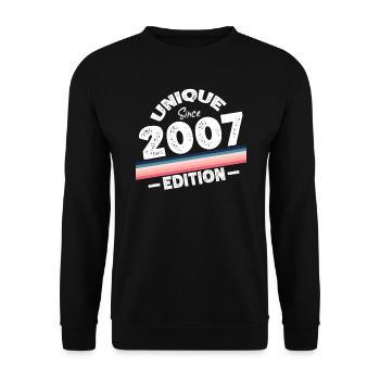 Unique depuis 2007 Edition Anniversaire Millésime 2007 - Sweat-shirt Unisexe - noir - Devant - Alina (178cm) & Michal (187cm)
