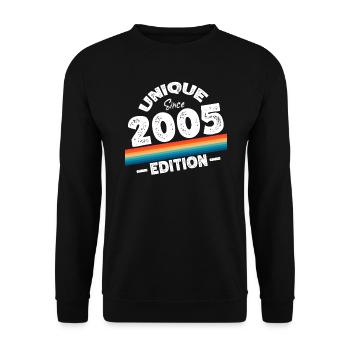 Unique depuis 2005 Edition Anniversaire Millésime 2005 - Sweat-shirt Unisexe - noir - Devant - Alina (178cm) & Michal (187cm)