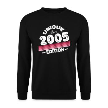 Unique depuis 2005 Edition Anniversaire Millésime 2005 - Sweat-shirt Unisexe - noir - Devant - Alina (178cm) & Michal (187cm)