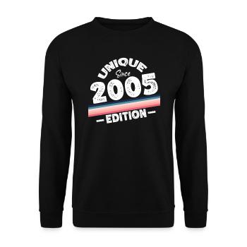 Unique depuis 2005 Edition Anniversaire Millésime 2005 - Sweat-shirt Unisexe - noir - Devant - Alina (178cm) & Michal (187cm)