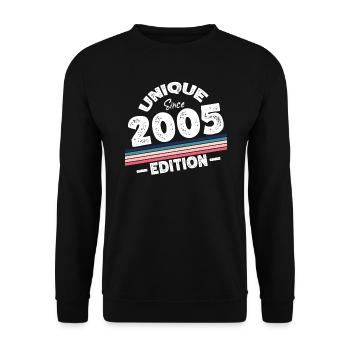 Unique depuis 2005 Edition Anniversaire Millésime 2005 - Sweat-shirt Unisexe - noir - Devant - Alina (178cm) & Michal (187cm)