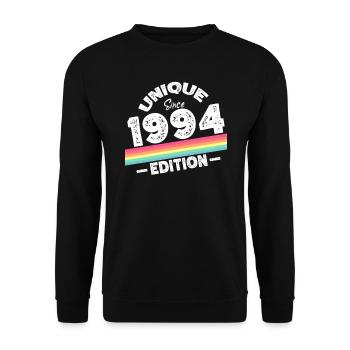 Unique Since 1994 Edition Birthday Vintage 1994 - Unisex Sweatshirt - black - Front - Alina (178cm) & Michal (187cm)