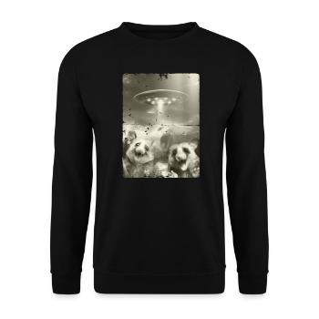 Opossums d’invasion d’ovnis extraterrestres - Sweat-shirt Unisexe - noir - Devant - Alina (178cm) & Michal (187cm)