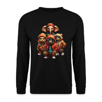 Wild Hip-Hop Party - Unisex Sweatshirt - black - Front - Alina (178cm) & Michal (187cm)