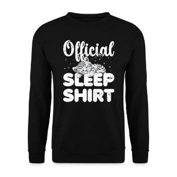 White Tiger Official Sleep Shirt Lazy Relax - Unisex Sweatshirt - black - Front - Alina (178cm) & Michal (187cm)