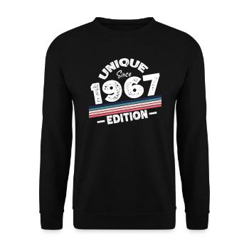 Unique depuis 1967 Edition Anniversaire Millésime 1967 - Sweat-shirt Unisexe - noir - Devant - Alina (178cm) & Michal (187cm)