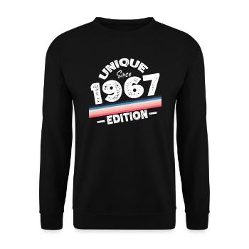 Unique depuis 1967 Edition Anniversaire Millésime 1967 - Sweat-shirt Unisexe - noir - Devant - Alina (178cm) & Michal (187cm)