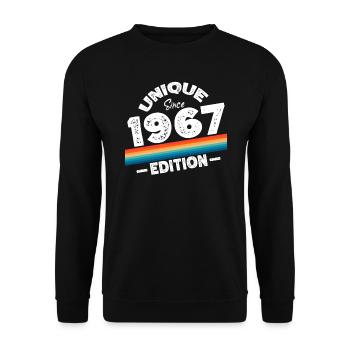 Unique depuis 1967 Edition Anniversaire Millésime 1967 - Sweat-shirt Unisexe - noir - Devant - Alina (178cm) & Michal (187cm)