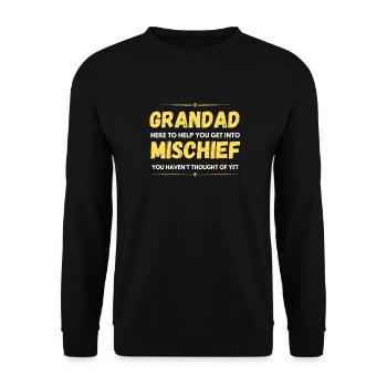 Grandad here to help - Unisex Sweatshirt - black - Front - Alina (178cm) & Michal (187cm)