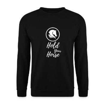 Hold Your Horse - Unisex Sweatshirt - black - Front - Alina (178cm) & Michal (187cm)