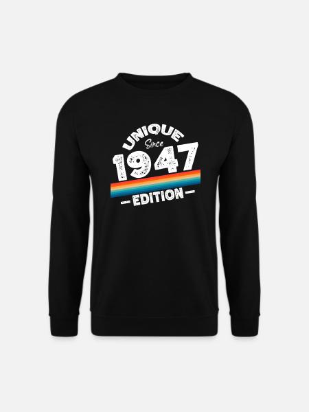Unique seit 1947 Edition Geburtstag Vintage 1947 - Unisex Pullover - Schwarz