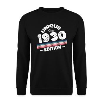 Unique depuis les années 1930 édition anniversaire Vintage des années 1930 - Sweat-shirt Unisexe - noir - Devant - Alina (178cm) & Michal (187cm)